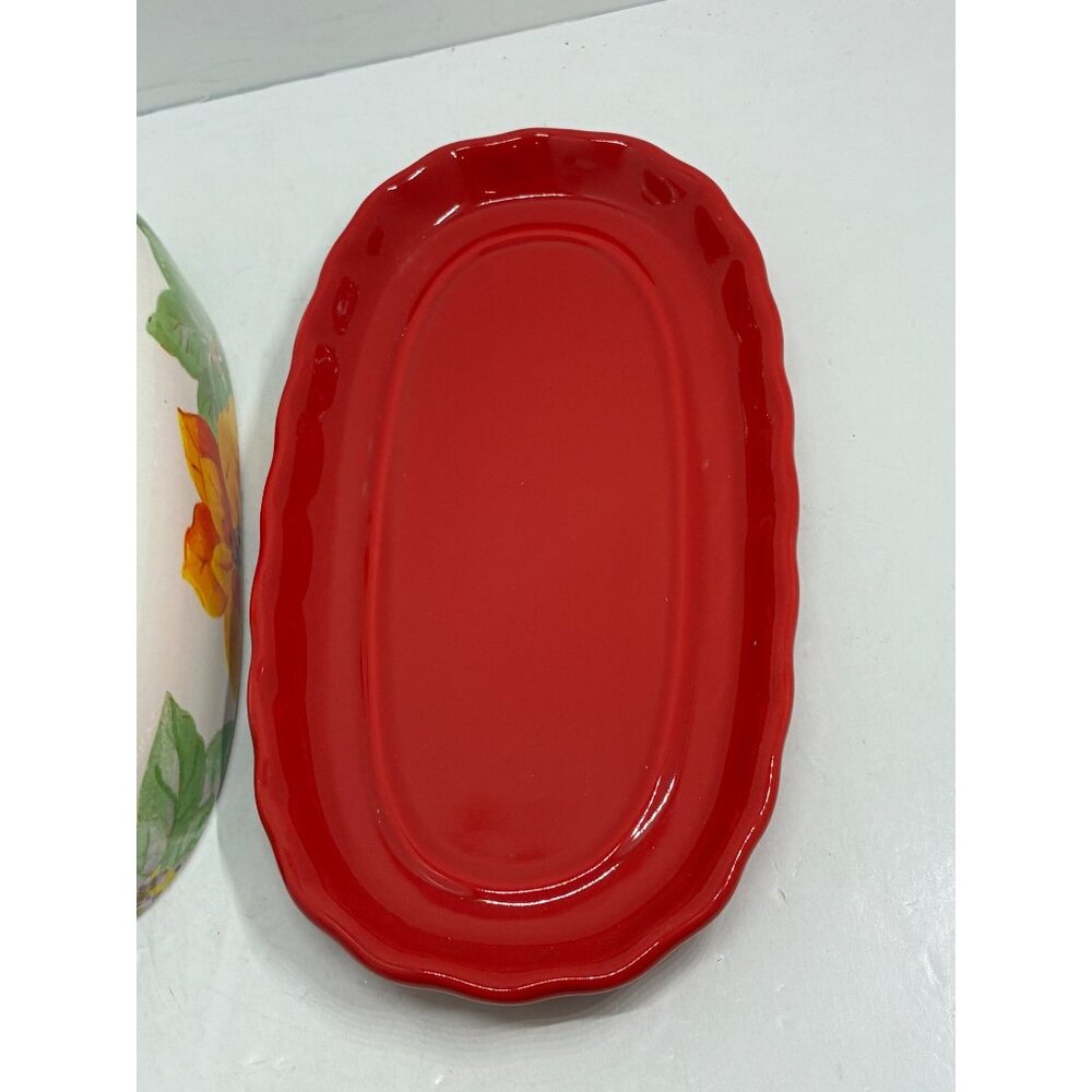Pioneer Woman Holiday Cheer Butter Dish Stoneware - Picture 8 of 9